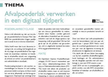 Afvalpoederlak verwerken in digitaal tijdperk